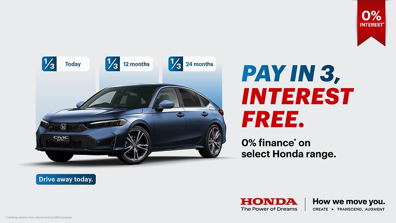 Pay in 3, Interest Free – Drive the Honda Civic Today