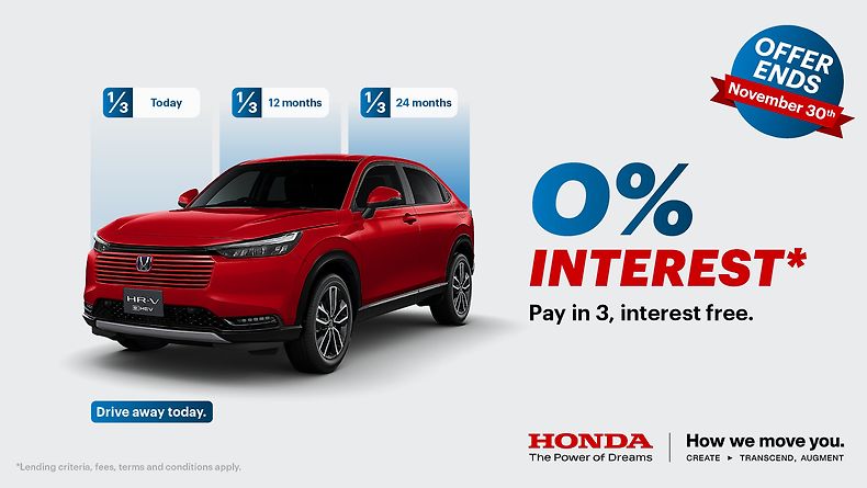 Pay in 3, Interest Free – Drive the Honda HR-V Today